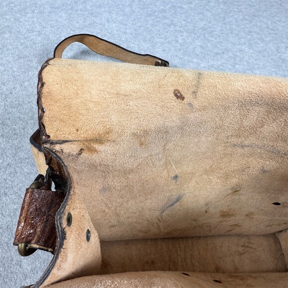 Handmade Owl Tooled Crossbody Leather Bag Brown Small Adjustable Strap - Picture 15 of 15